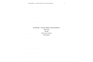 NRS 490 Topic 9 Assignment; Benchmark - Capstone Project Change Proposal