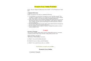 PHI 105 Topic 4 Assignment; Persuasive Essay; Outline Worksheet