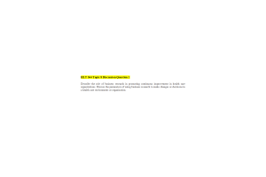 HLT 364 Topic 8 Discussion Question 1
