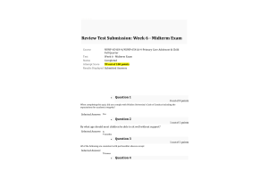 NURS 6541 Week 6 Midterm Exam99 out of 100 Points (Fall Quarter)