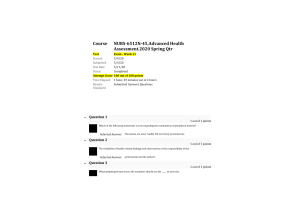 NURS 6512N-45 Week 11 Final Exam100 out of 100 Points