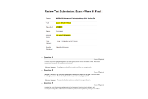 NURS 6501 Week 11 Final Exam100 out of 100 Points