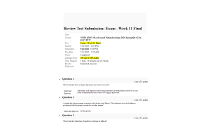 NURS 6501N-58Week 11 Final ExamScore 100/100