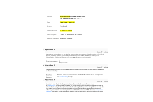 NURS 6660N-8 Week 11 Final Exam75 out of 75 Points (Fall Quarter)