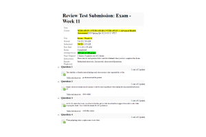 NURS 6512N-1, NURS-6512D-1, NURS-6512C-1, Week 11 Final Exam100 out of 100 Points