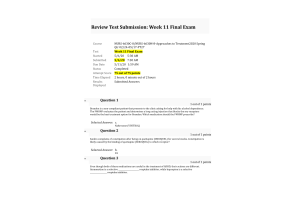 NURS 6630C-8, NURS-6630N-8; Exam - Week 11 Final (75 out of 75 Points)