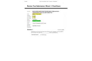 NURS 6630N-4, NURS-6630F-4, NURS-6630C-4; Exam - Week 11 Final (75 out of 75 Points)