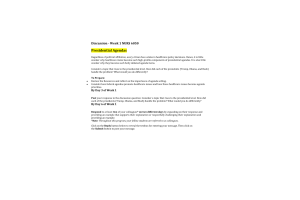 NURS 6050 Module 1 (Week 1) Discussion with Responses; Presidential Agendas