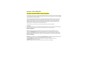 NURS 6050 Module 5 (Week 9) Discussion with Responses; The Role of the RN-APRN in Policy Evaluation