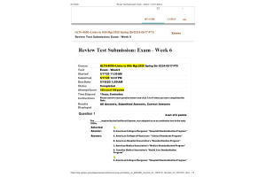 HLTH 4000-4, Intro to Hlth Mgt; Exam - Week 6 Final (100 out of 100 Points)