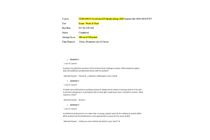 NURS 6501N-16, Advanced Pathophysiology; Week 11 Final Exam