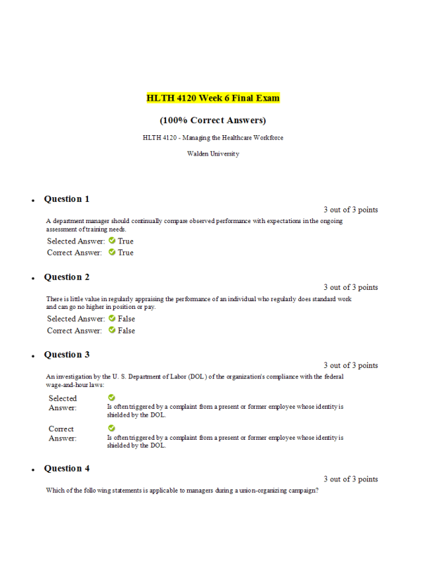 HLTH 4120 Week 6 Final ExamAll Correct)