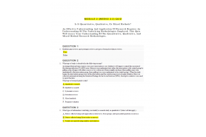 NURS 6052 Module 2 (Weeks 2-3) Quiz; Is It Quantitative, Qualitative, or Mixed Methods