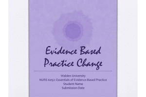 Evidence Based Project, Part 5Recommending an Evidence-Based Practice Change