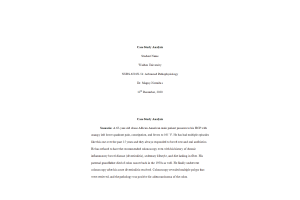NURS 6501 Week 2 Assignment; Case Study Analysis; Scenario 4; A 65-year-old Obese African