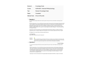 NURS 6501 Week 3 Knowledge Check; Cardiovascular and Respiratory Disorders