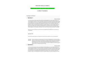 NURS 6501 Week 9 Knowledge Check; Psychological Disorders