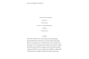 NURS 6501 Week 10 Assignment; Case Study Analysis - Reproductive Health and Disorders