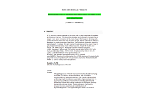 NURS 6501 Week 10 Knowledge Check; Womens and Mens Health, Infections, and Hematologic