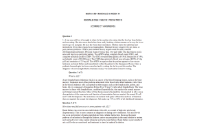 NURS 6501 Week 11 Knowledge Check; Pediatrics