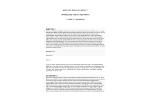 NURS 6501 Week 11 Knowledge Check; Pediatrics