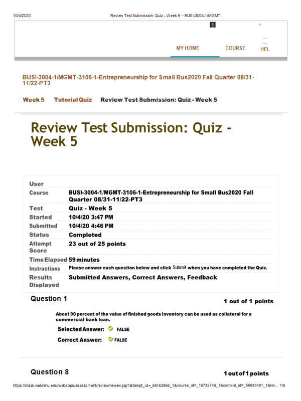 BUSI 3004 Week 5 Quiz