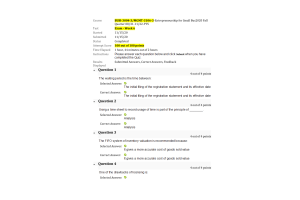 BUSI 3004-3, MGMT-3106-3-Entrepreneurship for Small Bus; Week 6 Final Exam (100% Correct)
