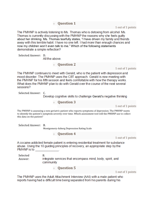 NURS 6640 Week 11 Final ExamSpring Term