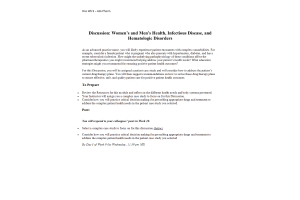 NURS 6521 Week 9 Discussion; Womens and Mens Health, Infectious Disease, and Hematologic Disorders (Initial Post, Responses)