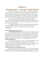 NRNP 6531 Week 9 Assignment; i-Human Case Study; Evaluating and Managing Musculoskeletal Conditions