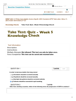 NRNP 6531 Week 5 Knowledge Check; Cardiovascular and Respiratory Conditions