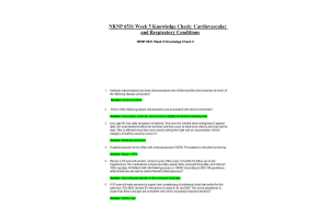 NRNP 6531 Week 5 Knowledge Check; Cardiovascular and Respiratory Conditions