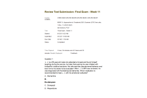 DNRS 6630-5, NURS-6630N-5, NURS-6630C-5, NURS-6630F-5, DNRS-6630F-5 Week 11 Final Exam