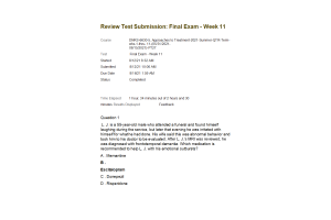 DNRS 6630-5, Week 11 Final Exam