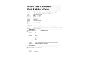 HLTH 3115S-1, Week 4 Midterm Exam