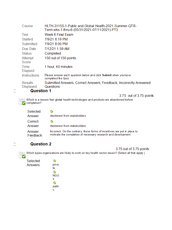 HLTH 3115S-1, Week 6 Final Exam