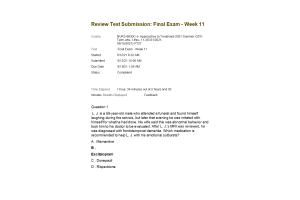 NURS 6630C-5, Week 11 Final Exam