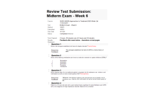 NURS 6630N Week 6 Midterm Exam