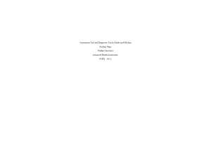NURS 6512 Week 3 Case Study Assignment; Assessment Tools and Diagnostic; 5-year-old Asian girl of normal weight