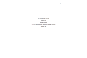 NURS 6512 Week 3 Case Study Assignment; Assessment Tools and Diagnostic; Severely underweight 12-year-old Hispanic girl