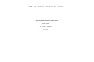 NURS 6512 Week 4 Lab Assignment 1; Differential Diagnosis for Skin Conditions (SOAP Note for Differential Diagnosis)