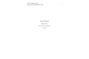 NURS 6512 Week 5 Case Study Assignment; Assessing the Ears, Nose, and Throat