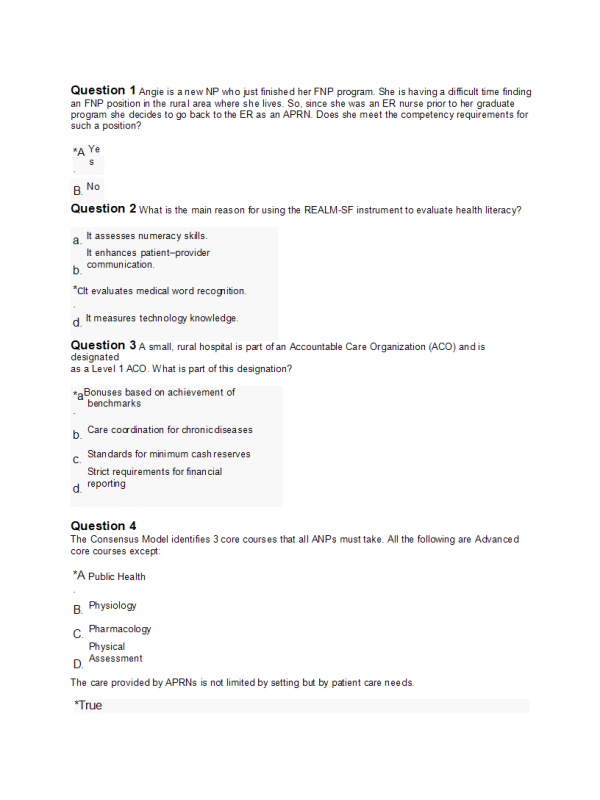 NRNP 6531 Week 6 Midterm Exam