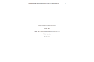 PRAC 6531 Week 1 Assignment 2; Clinical Skills and Procedures Self-Assessment
