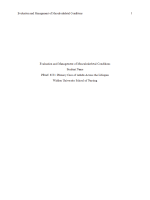 PRAC 6531 Week 9 Assignment 2; Episodic Visit; Musculoskeletal Focused Note