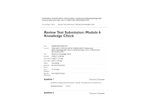 NURS-6501C-10, NURS-6501N-10, NURS-6501F-10 Module 6 Knowledge Check