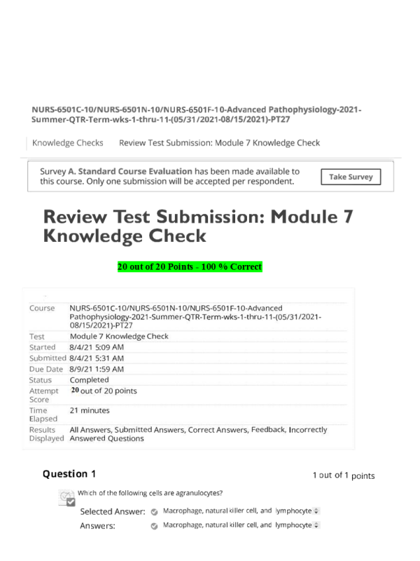 NURS-6501C-10, NURS-6501N-10, NURS-6501F-10 Module 7 Knowledge Check