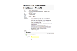 COUN 6720 Week 10 Final Exam (Fall Qtr)