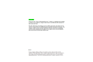MKT 315 Topic 2 Discussion Question 1