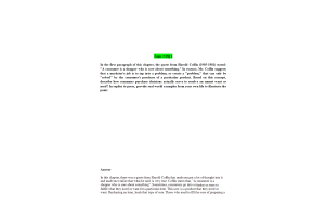 MKT 315 Topic 3 Discussion Question 1